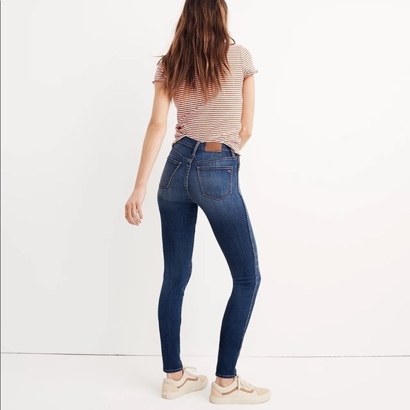 Madewell Jeans Skinny Skinny Mid Rise Medium Wash Denim Women’s Size 24 - Picture 1 of 10
